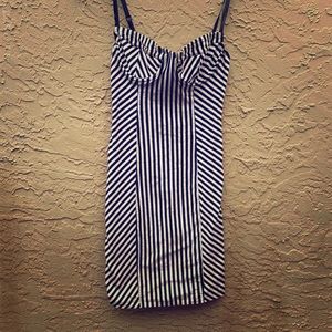 American Apparel B&W Striped Bodycon Mini Dress XS